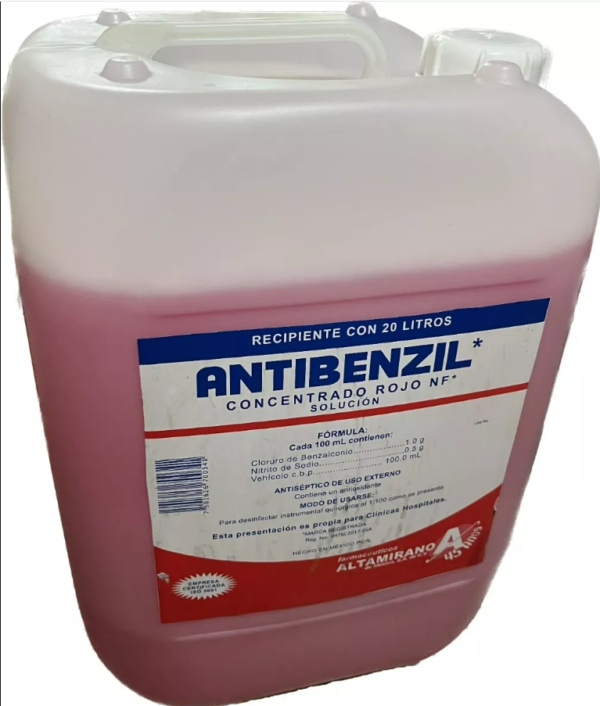 Jabón Quirúrgico Antibenzil Concentrado Rojo 20 Lts